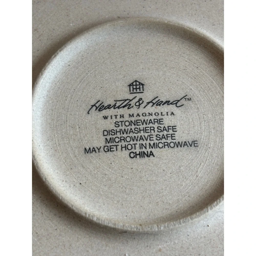 Hearth & Hand with Magnolia Sage Green Gray Stoneware Salad Plates Set of 3 8.5